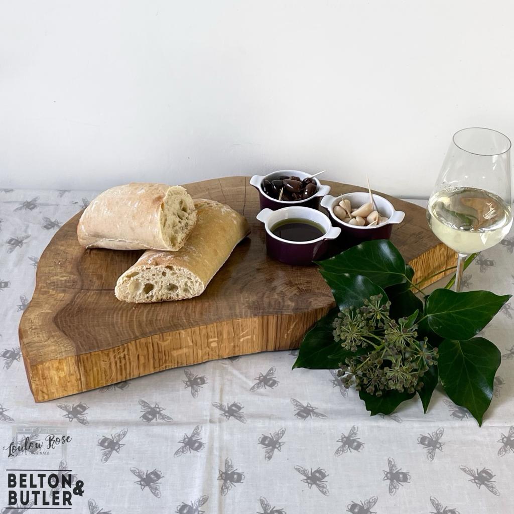 Oak Slice Cheese and Bread Board