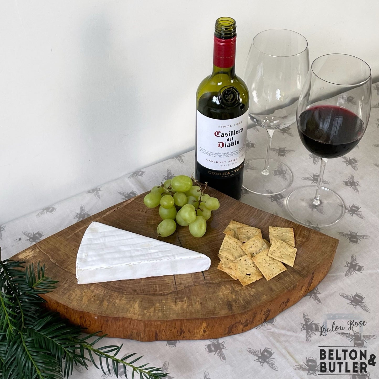 Oak Slice Cheese and Bread Board