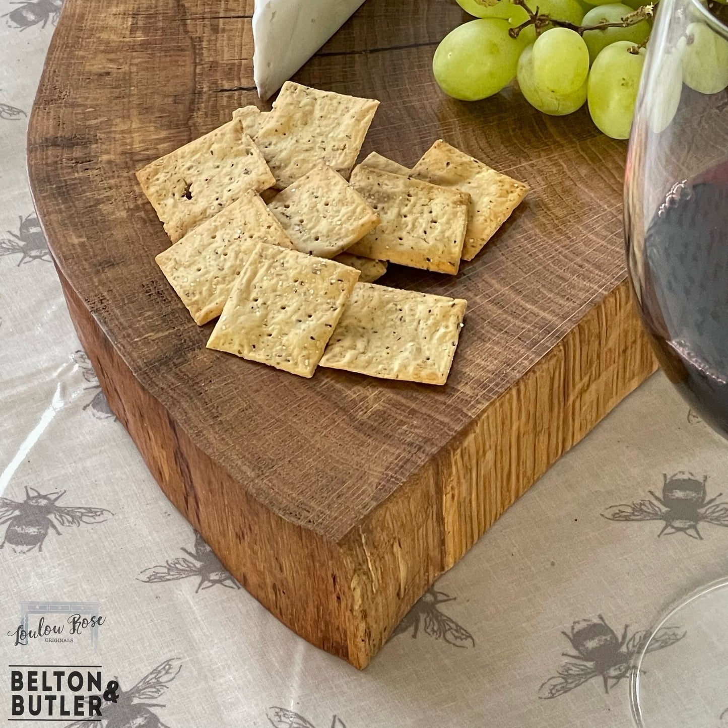 Oak Slice Cheese and Bread Board