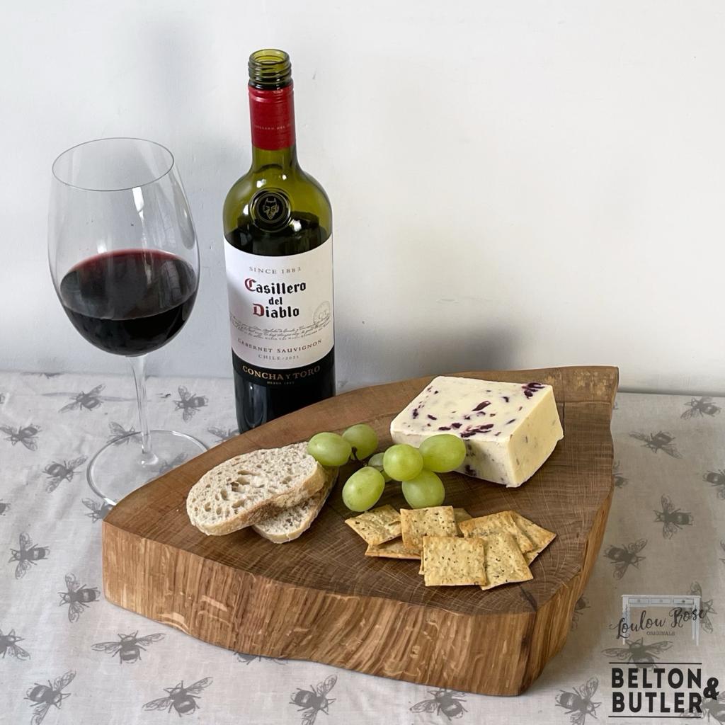 Oak Slice Cheese and Bread Board