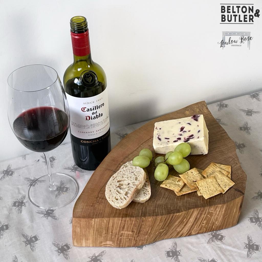 Oak Slice Cheese and Bread Board