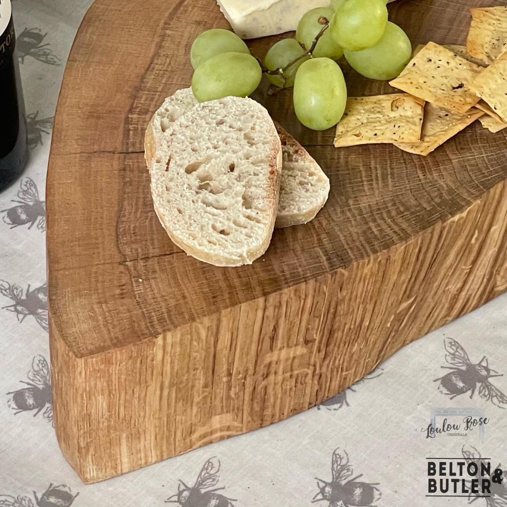 Oak Slice Cheese and Bread Board