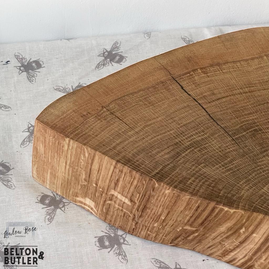 Oak Slice Cheese and Bread Board
