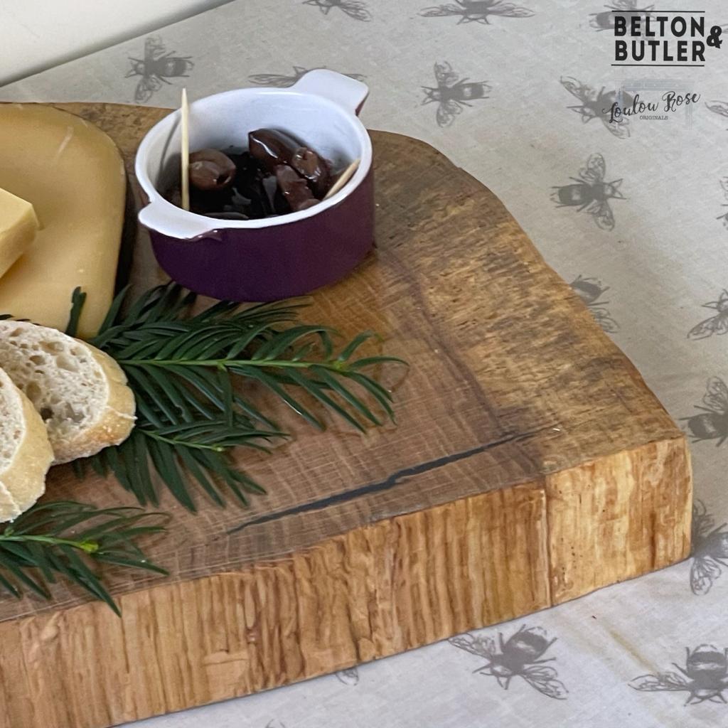 Oak Slice Cheese and Bread Board