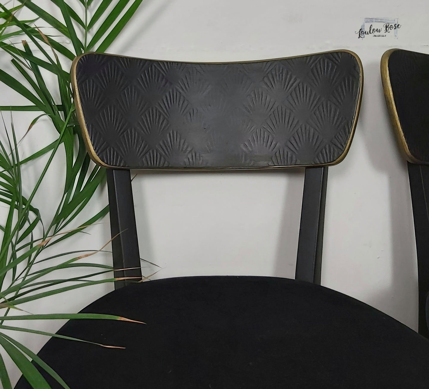 Trolley Table and Chairs in Black and Gold, Drinks Trolley Dining Set